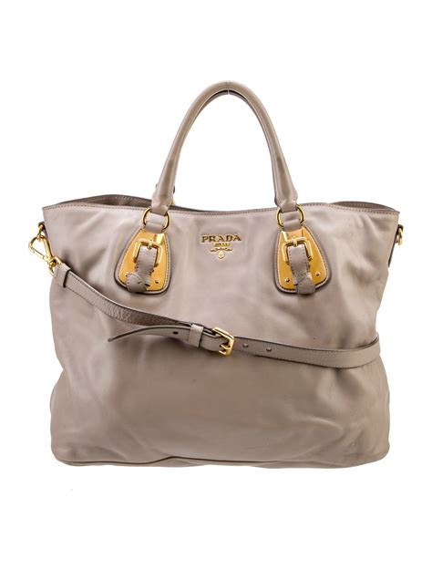 Prada Soft Calf Buckle Tote 